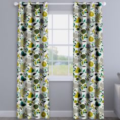 Pomegranate Trail Kiwi Green Modern Floral Made To Measure Curtains