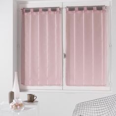 Louane Striped Chenille Yarn Voile Blind Pair with Tab Top - Pink