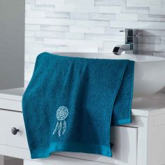 Talisman 100% Cotton Embroidered Towel - Blue