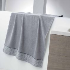Adeline Jacquard 100% Cotton 450GSM Towel - Silver Grey