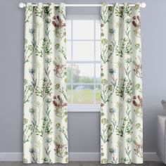 Allium Summer Beige Floral Made To Measure Curtains