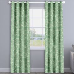 Embankment Duck Egg Blue Geometric Circles Made To Measure Curtains