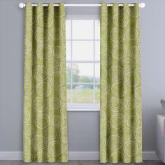 Embankment Fennel Green Geometric Circles Made To Measure Curtains