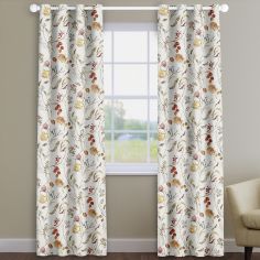 Grove Auburn Yellow Floral Circles Made To Measure Curtains