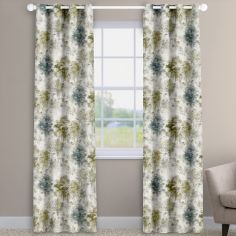 Woodland Lagoon Blue Trees Made To Measure Curtains