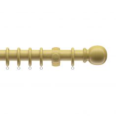 Victory Wood Fixed 28mm Complete Curtain Pole Set - Light Ash