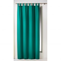 Essentiel Plain Tab Top Single Curtain Panel - Emerald Green