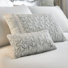 Zenia Glitter Sequin Filled Petite Cushion - White