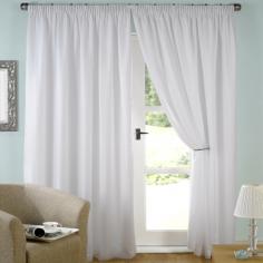 Luxury White Lined Voile Curtains