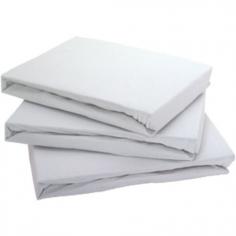 Baby Jersey 100% Cotton Pair of Fitted Sheets - White