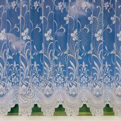 Butterfly Design White Net Curtain - 3906
