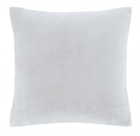 Catherine Lansfield Plain Raschel Velvet Cushion Cover - Silver Grey