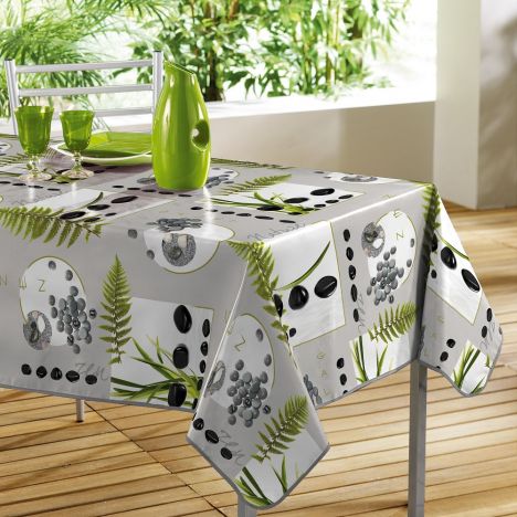 Jardin Zen Photoprint PVC Tablecloth - Grey