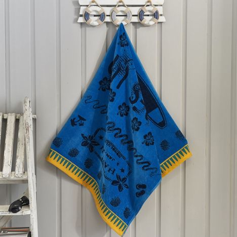 Surf Sea Beach Towel - Blue Multi