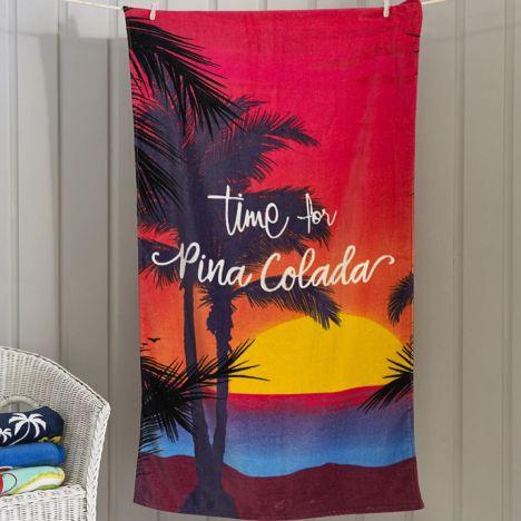 Pina Colada Sunset Beach Towel - Multi
