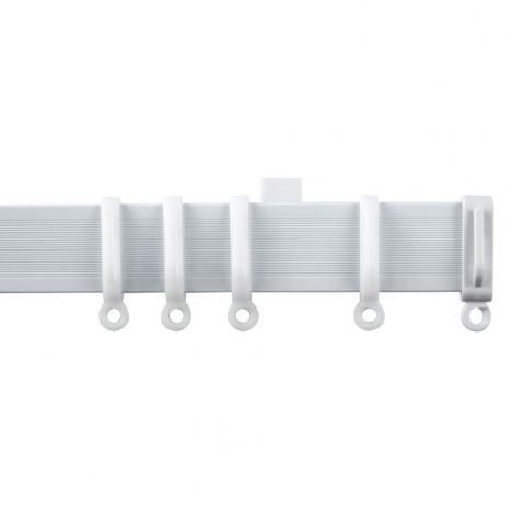 Streamline PVC Fixed Complete Curtain Track - White