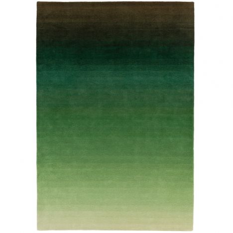 Ombre Tonal Wool Rug - Green