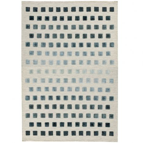 Theo Woven Silvery Squares Rug - Multi