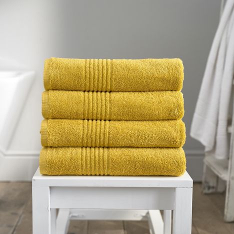 Eden 100% Egyptian Cotton 650GSM Bathroom Towel - Mustard Yellow