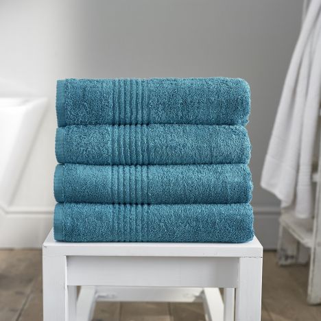 Eden 100% Egyptian Cotton 650GSM Bathroom Towel - Teal Blue