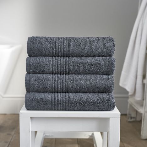 Eden 100% Egyptian Cotton 650GSM Bathroom Towel - Charcoal Grey