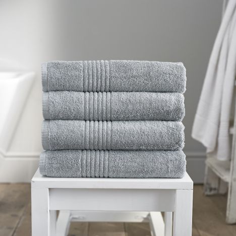 Eden 100% Egyptian Cotton 650GSM Bathroom Towel - Silver Grey
