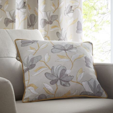 Springfield Floral Cushion Cover Cover - Ochre Yellow