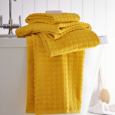 Geo Geometric 100% Cotton Towel - Yellow