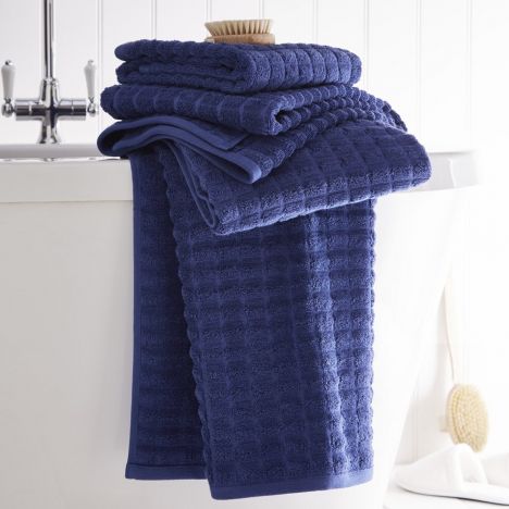 Geo Geometric 100% Cotton Towel - Royal Blue