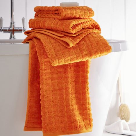 Geo Geometric 100% Cotton Towel - Orange