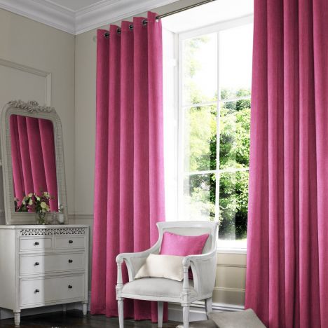 Shelby Fuchsia Red Pink Terracotta Made to Measure Curtains