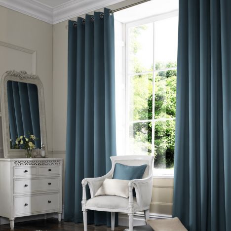 Hadley Teal Blue Made to Measure Curtains
