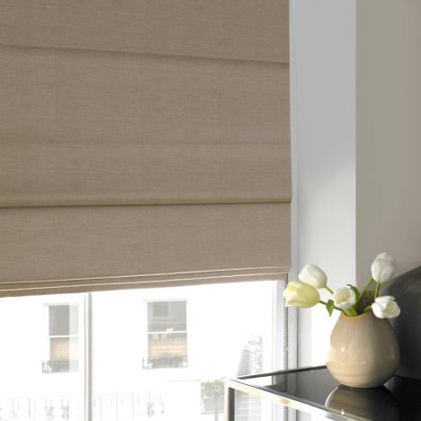 Shelby Wheat Natural Roman Blind