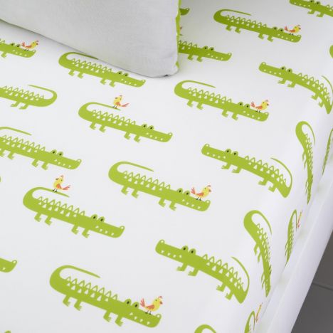 Cosatto Crocodile Smiles Kids Twin Pack Fitted Sheets - Grey Multi