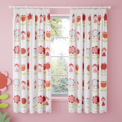 Cosatto Fairy Garden Lined Tape Top Curtains - Multi
