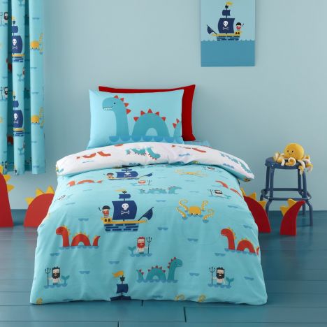 Cosatto Sea Monsters Kids Duvet Cover Set - Blue