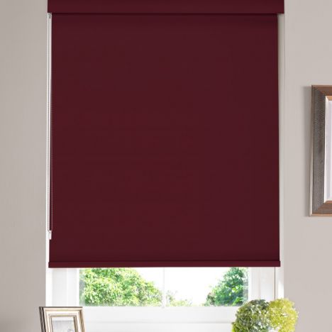 Galaxy Blackout Plain Roller Blind - Ruby Red