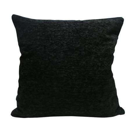 Plain Chenille Cushion Cover 18 Inch - Black