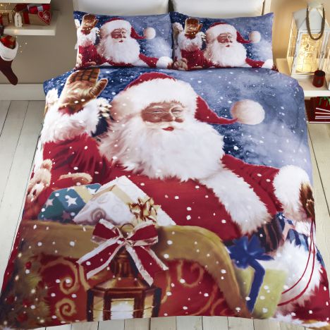 Santa Sleigh Father Christmas Duvet Cover Set