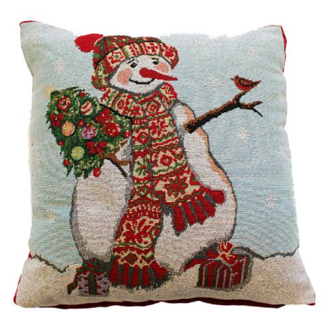 Happy Snowman Cushion Cover