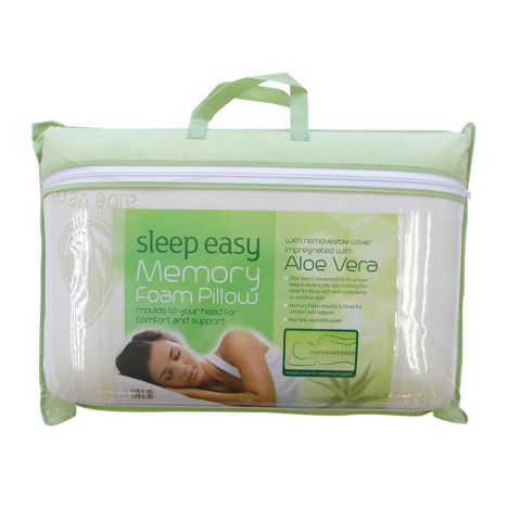 Sleep Easy Luxury Memory Foam Pillow with Aloe Vera