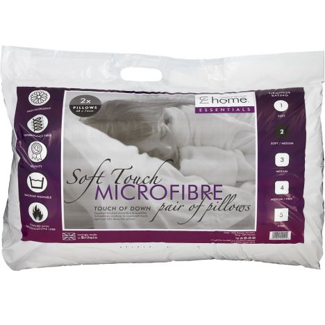 Catherine Lansfield Pair of Microfibre Soft Touch of Down Pillows