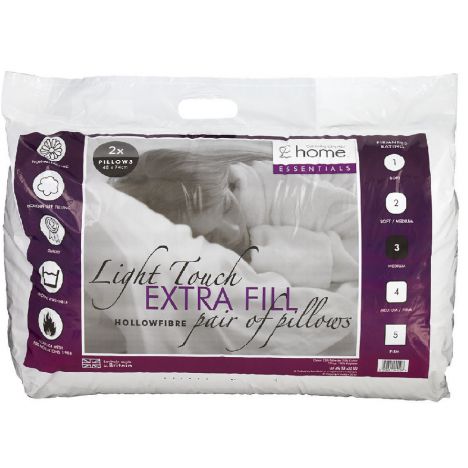 Catherine Lansfield Pair of Hollowfibre extra fill pillows