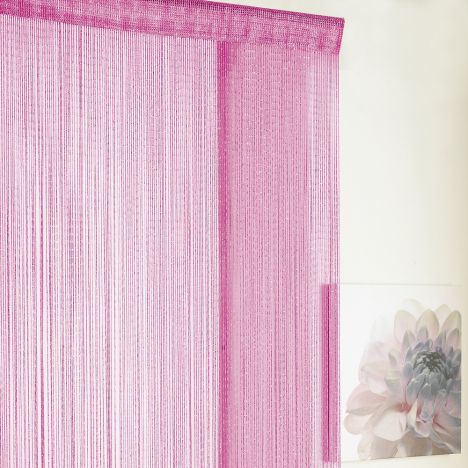 Glitter String Door/Window Curtain Panel - Pink