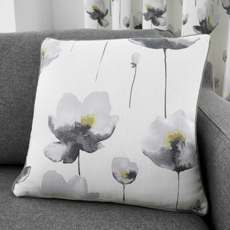Kiera Floral Cushion Cover - Grey