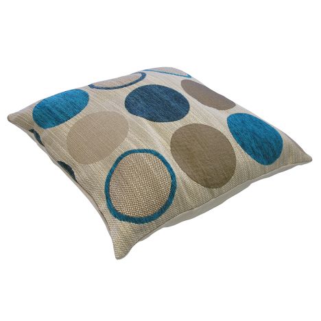Cortez Chenille Circle Cushion Cover - Teal Blue