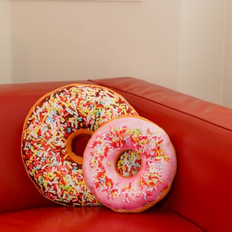 Small Sprinkles Doughnut Cushion - Pink