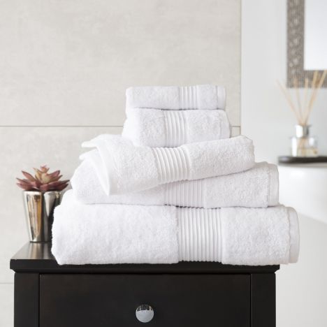 Bliss Pima 100% Cotton 650gsm Bathroom Towel - White