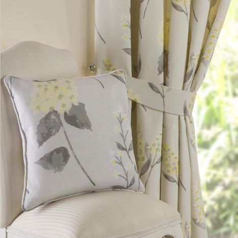 Firenze Floral Cushion Cover - Ochre Yellow