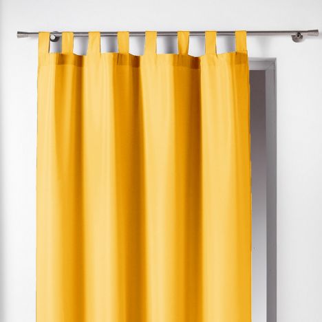 Essentiel Plain Tab Top Single Curtain Panel - Yellow